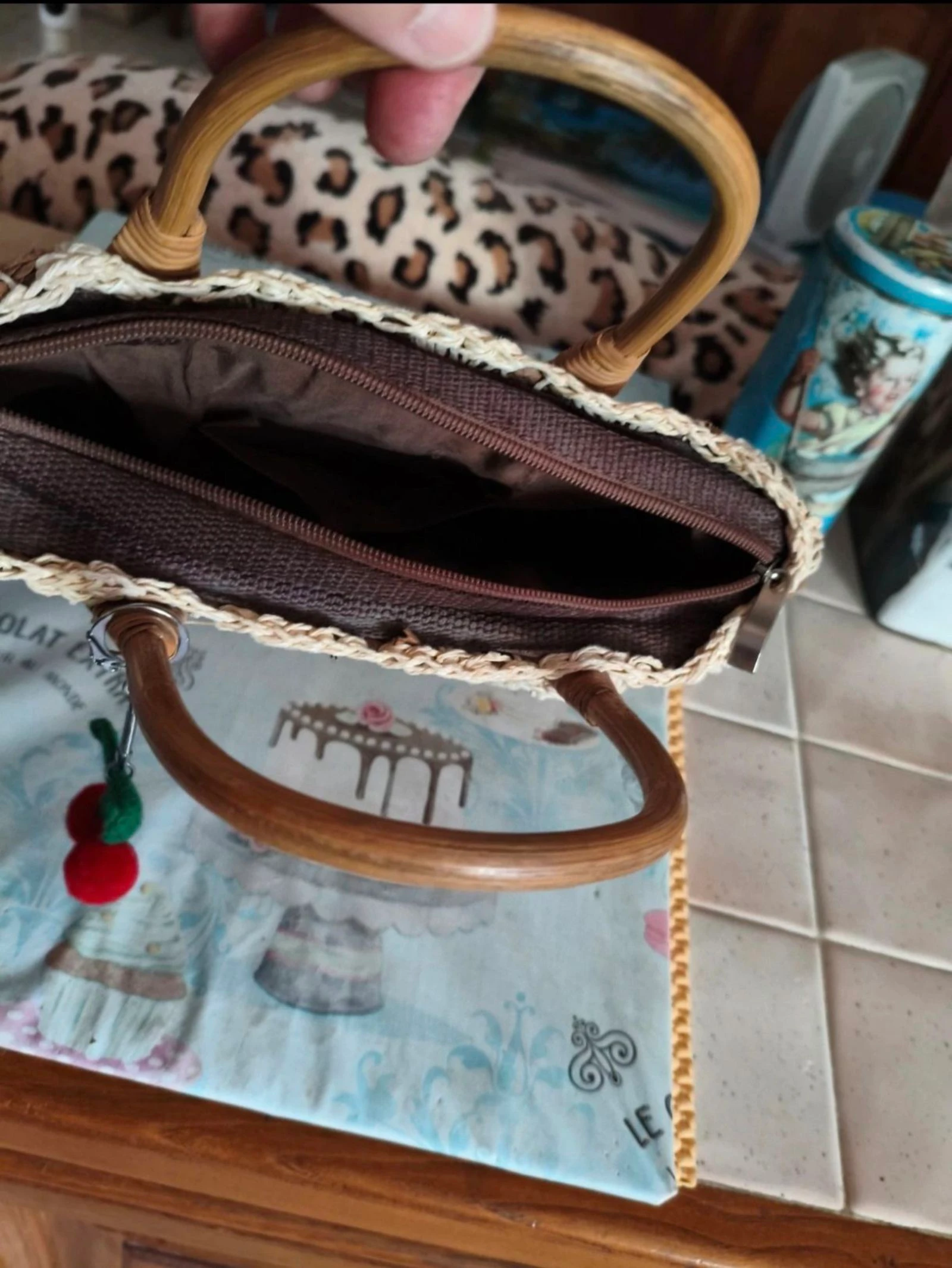 Bolsa de mão de vime vintage TBE – photo 10